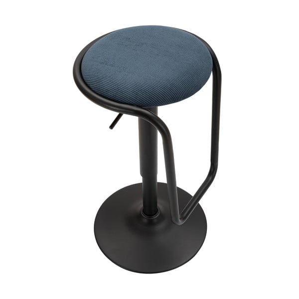 Scaun de bar petrol/negru cu înălțime ajustabilă tapițat (înălțime șezut 61 cm) Destiny – Mauro Ferretti-image-4