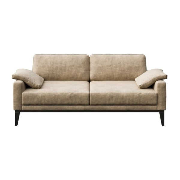 Canapea cu tapițerie din imitație de piele MESONICA Musso, 173 cm, bej