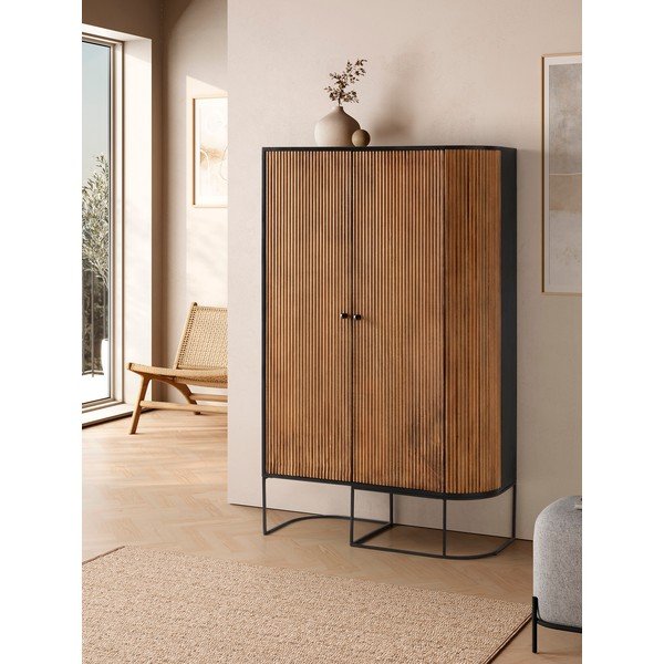Comodă în culoare naturală din lemn de mango 100x165x40 cm Curve – MOME-image-1