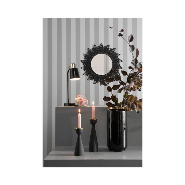 Vază cu detalii aurii PT LIVING Flare, înălțime 27 cm, negru-image-1