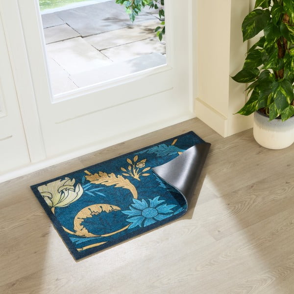 Covoraș de intrare 50x80 cm William Morris Blue – Artsy Doormats-image-2