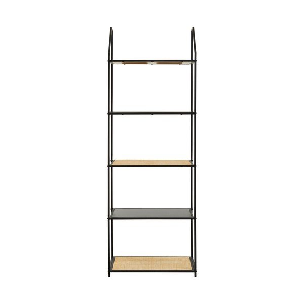 Etajeră neagră/în culoare naturală din metal 61x179x34 cm Depok – Premier Housewares-image-4