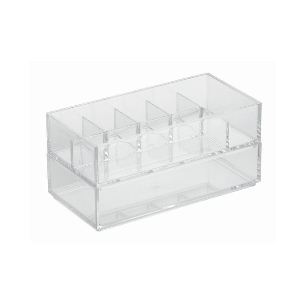 Sistem pentru stocare pentru baie InterDesign Calrity, 20,5x10x9,5 cm-image-1
