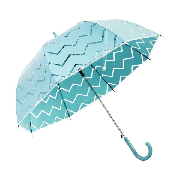 Umbrelă Ambiance Chevron, ⌀ 100 cm, turcoaz