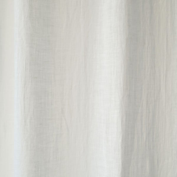 Draperie subțire cu tunel de prindere Linen Tales Daytime, 250 x 130 cm, alb-image-2