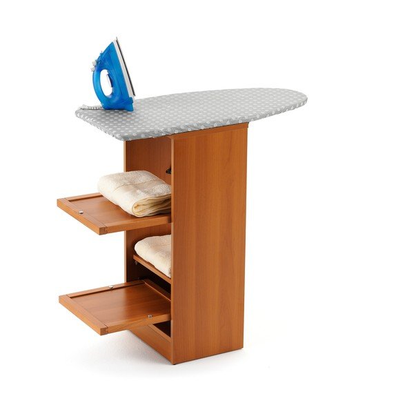 Masă de călcat pliabilă, cu sertare din lemn de fag Arredamenti Italia Stirallegro-image-2