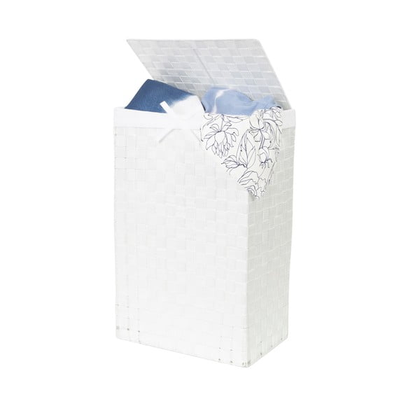 Coș de rufe cu capac Compactor Laundry Linen, înălțime 60 cm, alb-image-2