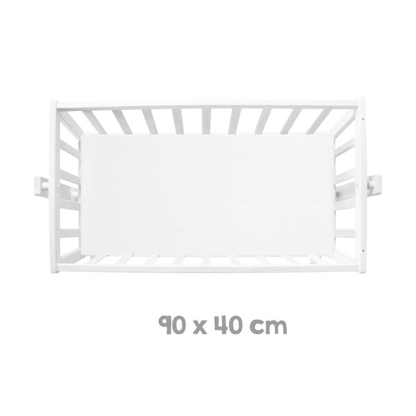 Pătuț leagăn  alb cu roți 40x90 cm – Roba-image-3