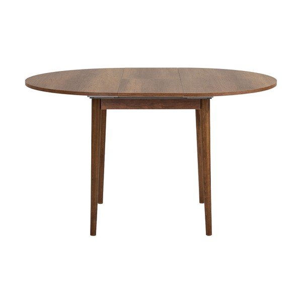 Masă de dining rotundă extensibilă cu aspect de lemn de nuc cu blat suplimentar ø 100 cm Viona – Kalune Design-image-4