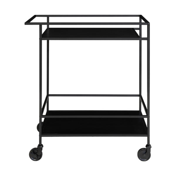Cărucior de bar cu structură din oțel House Nordic Vita, negru-image-2