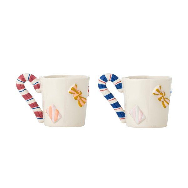 Cești 2 buc. din gresie ceramică 264 ml  cu model de Crăciun Candice – Bloomingville-image-2