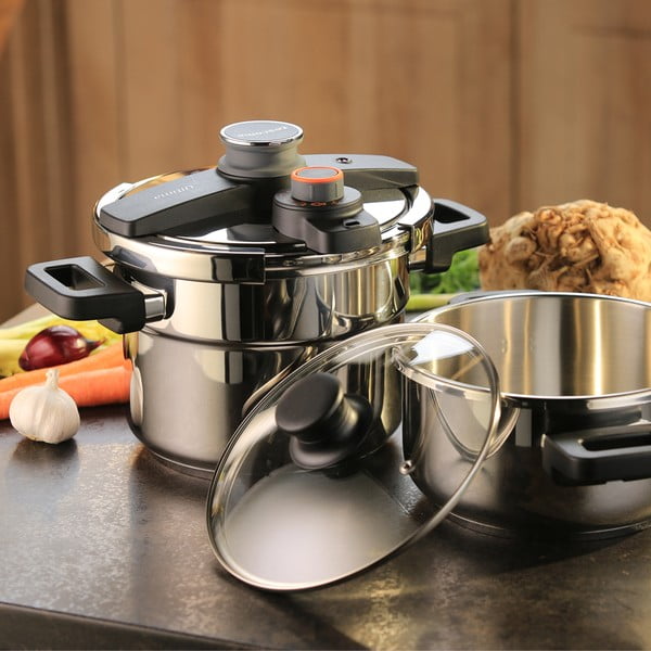 Oale sub presiune cu capac 4 buc. din oțel inoxidabil Ultima duo – Tescoma-image-1