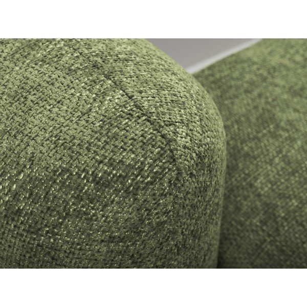Colțar verde extensibil/cu spațiu de depozitare cu tapițerie din chenille (cu colț pe partea dreaptă/cu șezlong) Mele – Makamii-image-4