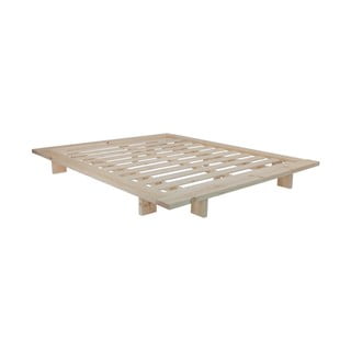 Pat matrimonial  din lemn masiv de pin cu somieră 180x200 cm Japan – Karup Design