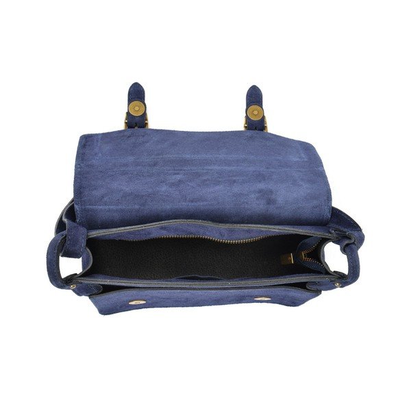 Geantă de umăr din piele Renata Corsi, albastru închis-image-2