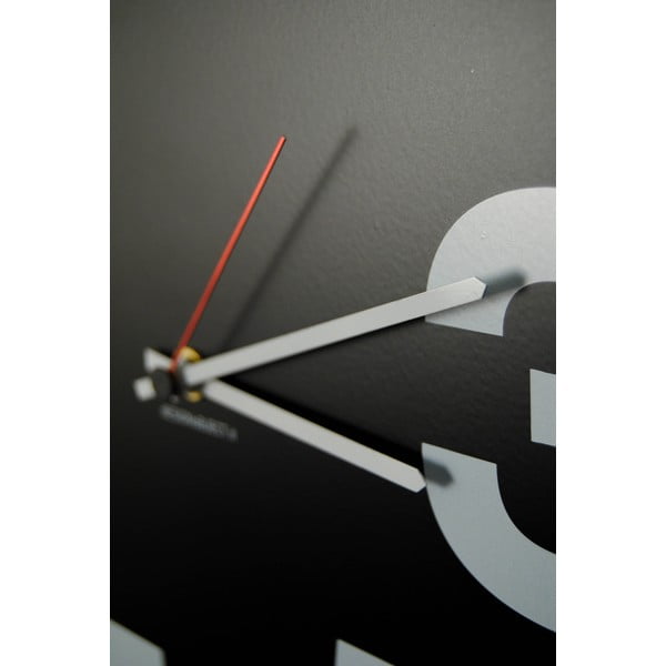 Ceas de perete, dESIGNoBJECT.it Numbers Circle Black, 50 x 50 cm -image-1