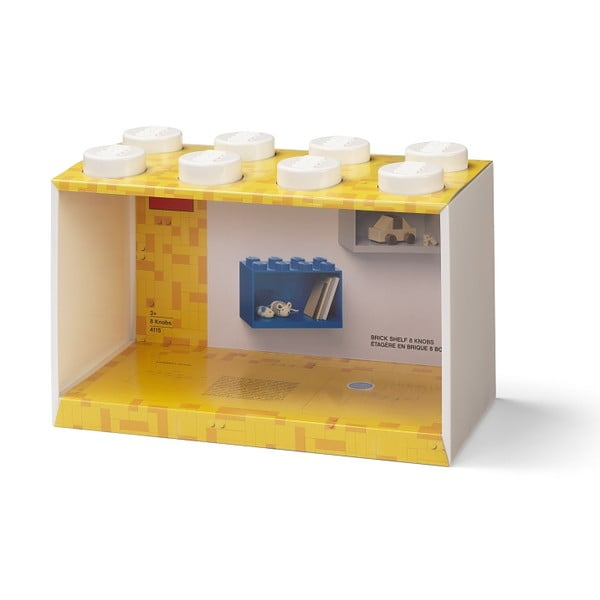 Raft de perete pentru copii LEGO® Brick 8, alb-image-2