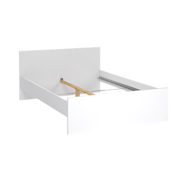 Pat matrimonial alb din  placă aglomerată de lemn fără somieră 140x200 cm Naia – Tvilum-image-2