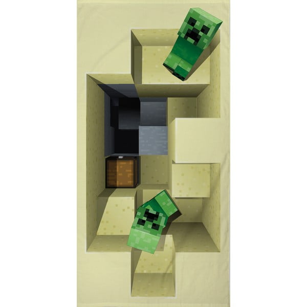Prosop din bumbac pentru copii Halantex Minecraft, 70 x 140 cm