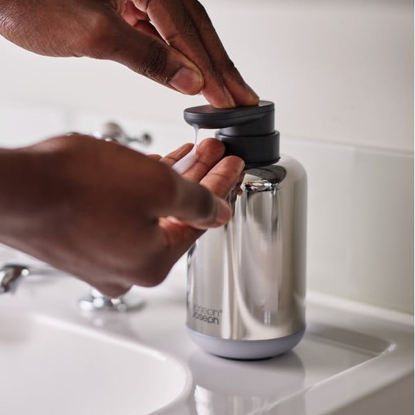 Dispenser de săpun lichid din oțel inoxidabil 300 ml EasyStore Luxe – Joseph Joseph-image-1