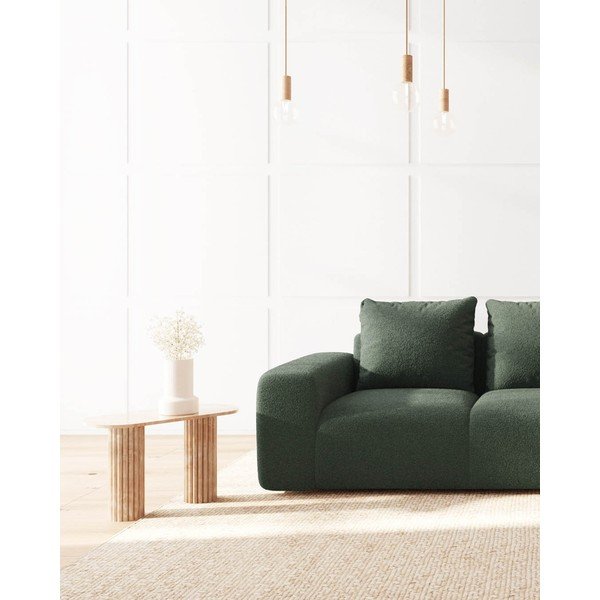 Canapea verde cu tapițerie din stofă bouclé 287 cm Feiro – MESONICA-image-4