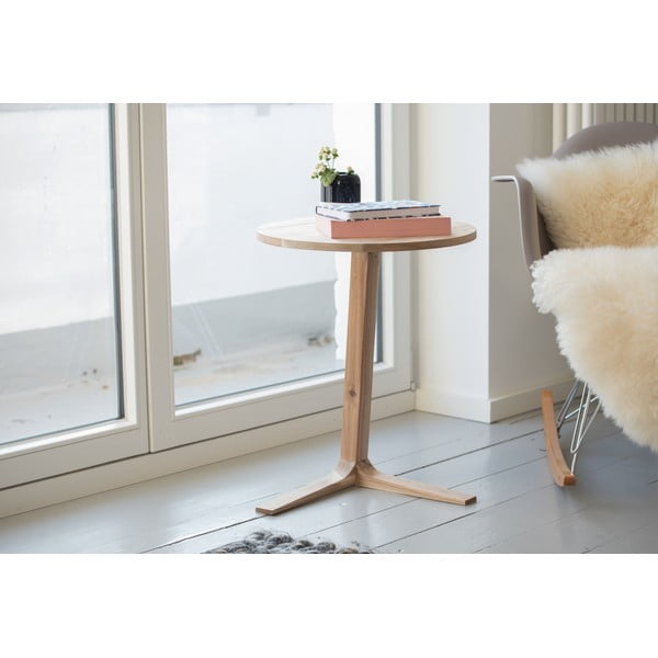 Măsuță auxiliară rotundă din lemn masiv de acacia ø 40 cm Acina – Wenko-image-3