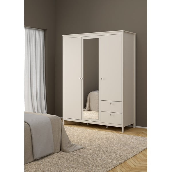 Șifonier grej cu oglindă 150x199x58 cm Madrid – Tvilum-image-1