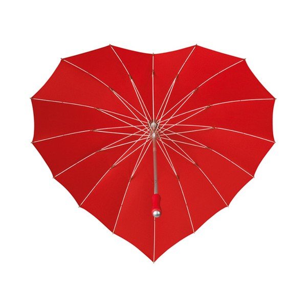 Umbrelă în formă de inimă Ambiance Heart, ⌀ 107 cm, roșu-image-1