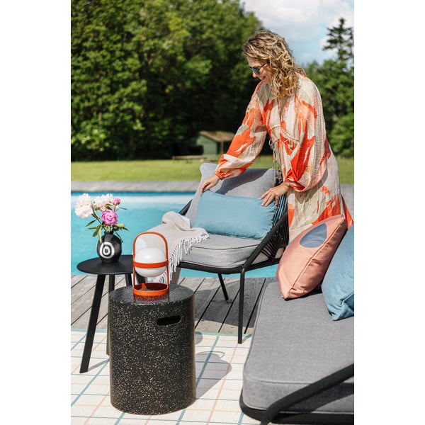 Canapea de grădină cu 2 locuri Bonami Selection North, negru-image-2