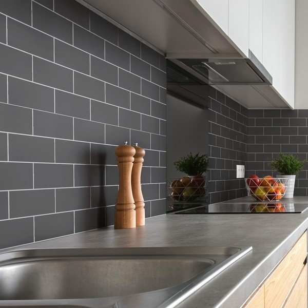 Autocolante pentru gresie 30 buc. 20x10 cm Subway Tiles Grey – Ambiance-image-1