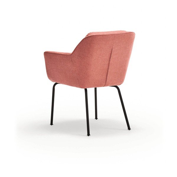 Scaun de living roz cu cotiere tapițat Sadira – Teulat-image-4