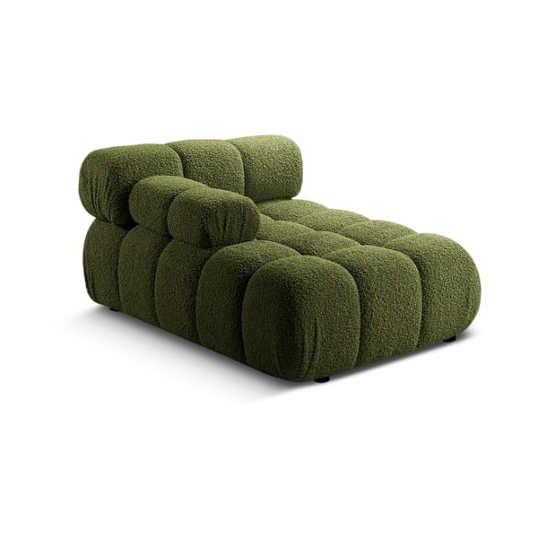 Modul pentru canapea modulară verde cu tapițerie din țesătură bouclé (cu colț pe partea stângă ) Bellis – Micadoni Home-image-4