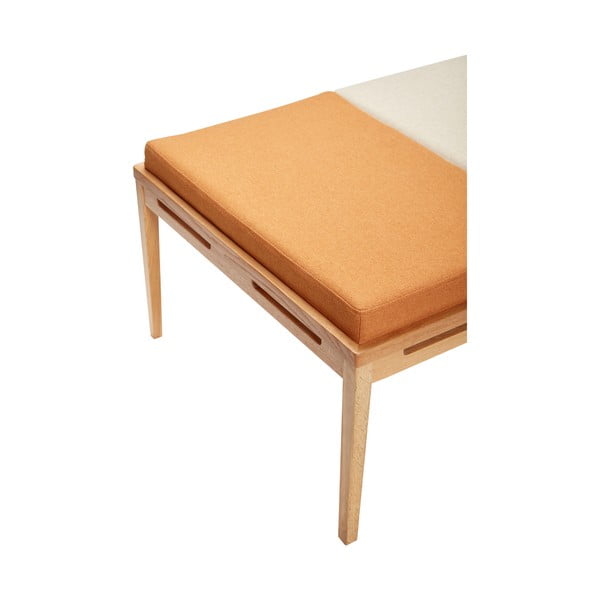 Bancă portocalie/crem Amber – Hübsch-image-2