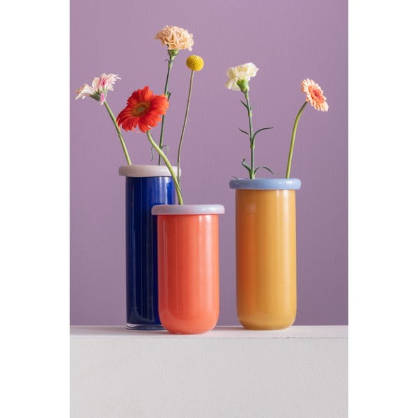 Vază portocalie din sticlă (înălțime 25 cm) Plegado  – PT LIVING-image-1