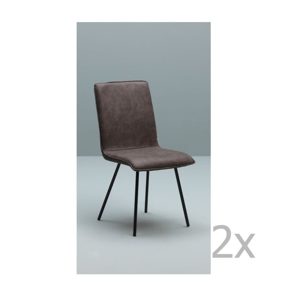 Set 2 scaune Design Twist Moen, maro închis