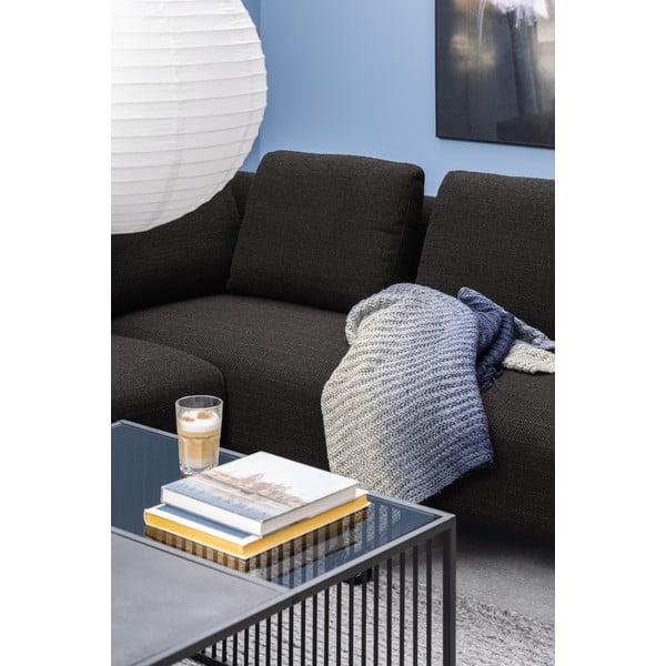 Măsuță de cafea neagră cu blat din sticlă 80x80 cm Strington – Actona-image-3