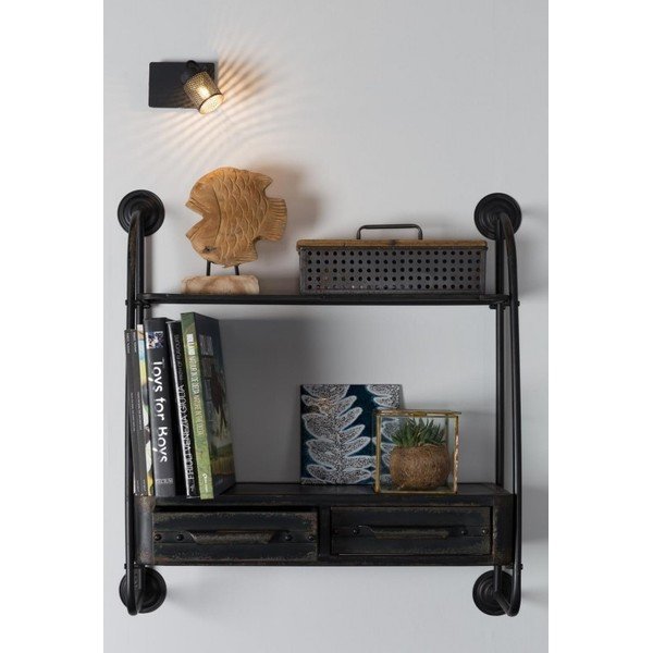 Raft de perete cu sertar White Label Fneg-image-4