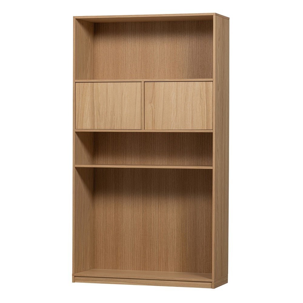 Bibliotecă modulară cu aspect de lemn de stejar 110x199 cm Modulair – vtwonen