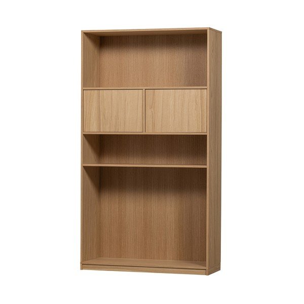 Bibliotecă modulară cu aspect de lemn de stejar 110x199 cm Modulair – vtwonen