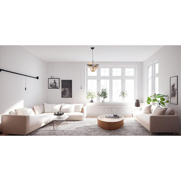 Lustră galben-negru cu abajur din sticlă ø 15 cm Cascade – Squid Lighting-image-4