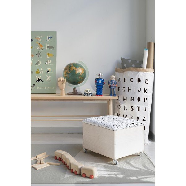 Taburet cu spaţiu pentru depozitare Little Nice Things Panda-image-1