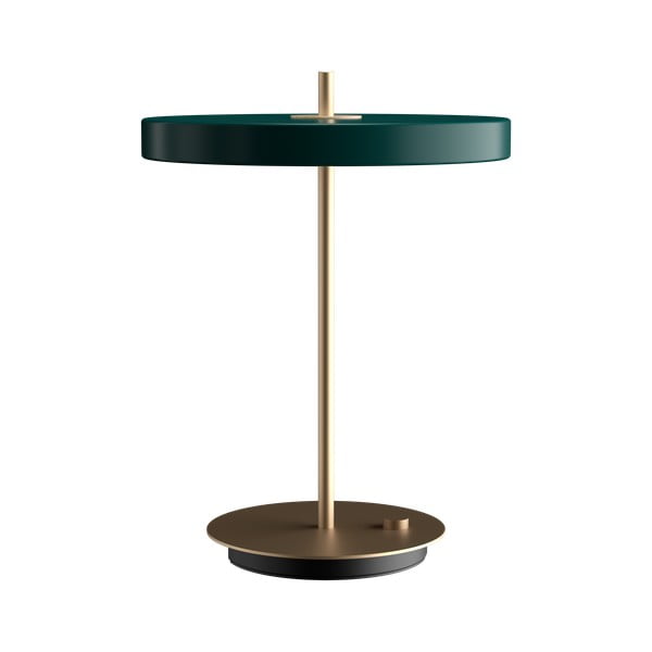 Veioză verde-închis LED cu intensitate reglabilă cu abajur din metal (înălțime 41,5 cm) Asteria Table – UMAGE