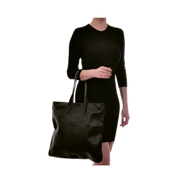 Geantă din piele Luisa Vannini Thalia, negru-image-3