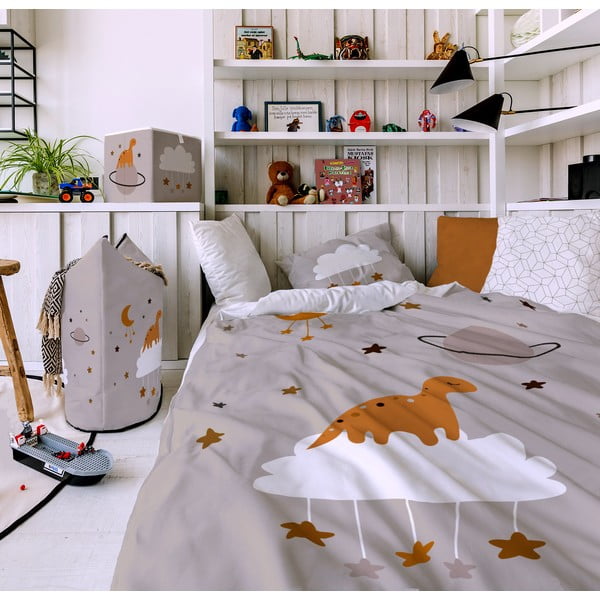 Lenjerie de pat pentru copii din bumbac satinat Butter Kings Up In The Sky, 140 x 200 cm-image-1