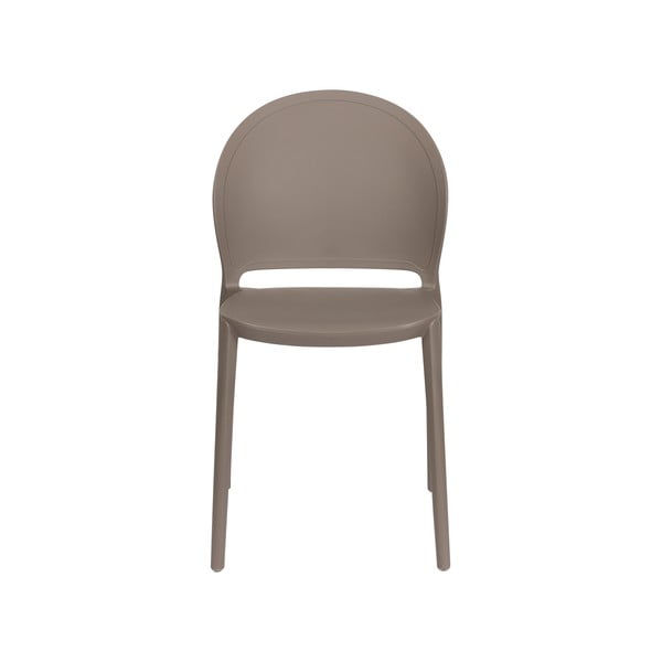 Scaune de grădină maro 4 buc. din plastic Sjoerd – White Label-image-2