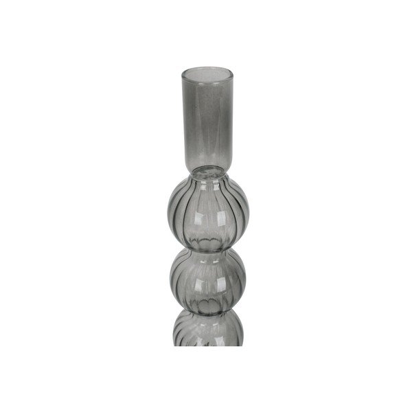 Sfeșnic din sticlă PT LIVING Bubbles, gri-image-2
