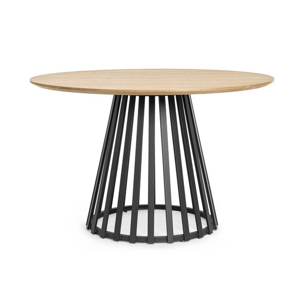 Masă de dining rotundă cu blat cu aspect de lemn de  frasin  ø 120 cm Cillian – Bizzotto