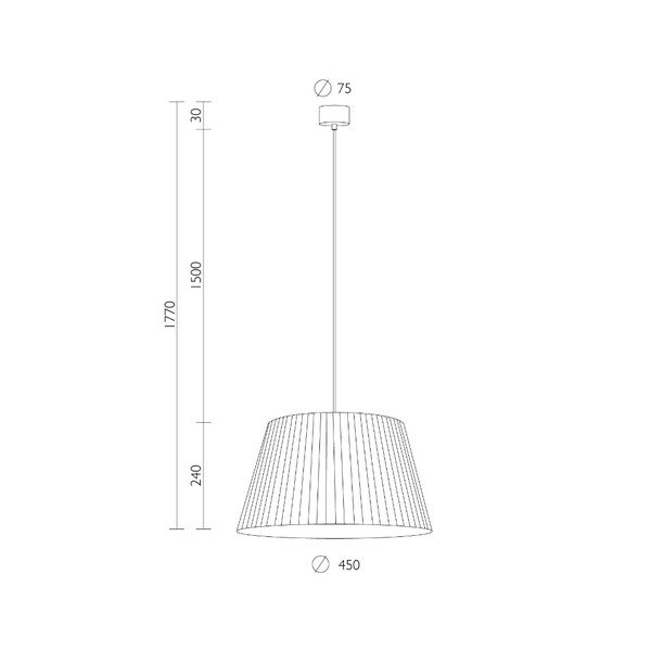 Lustră cu cablul alb Sotto Luce Kami, ∅ 45 cm, crem-image-1