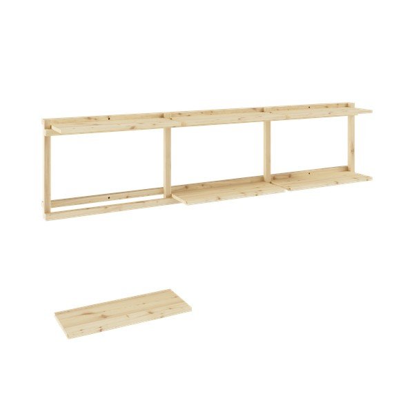 Bibliotecă de perete în culoare naturală din lemn de pin 192x47,5 cm Groove – Karup Design-image-4