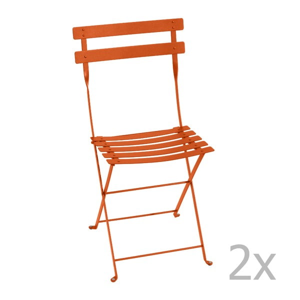Set 2 scaune pliante Fermob Bistro, portocaliu
